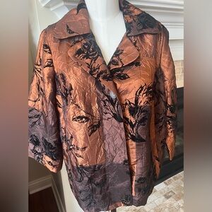 Susan Graver 1X Spectacular! Vintage 🆕copper iridescent crinkle jacket